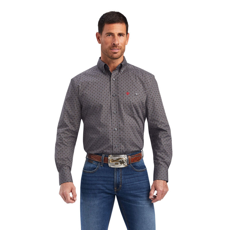 Ariat Hemden Herren - Relentless Steadfast Stretch Classic Fit DunkelGrau ( DJYAS-1926 )